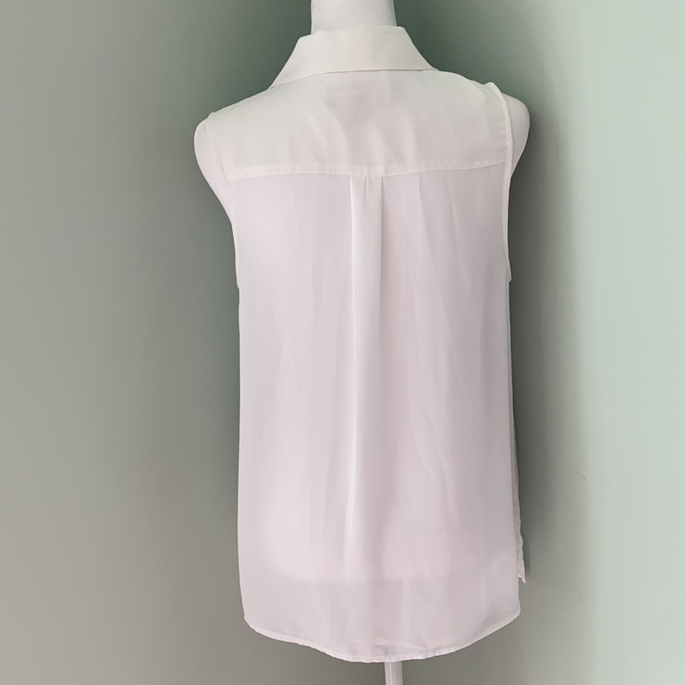 Michael Kors White Sleeveless Zip Top - Picture 4 of 4
